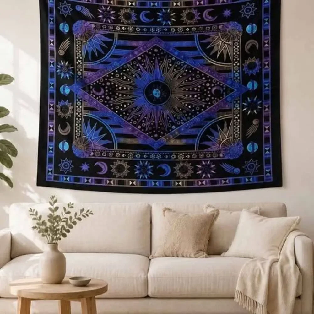 Large Celestial Sun Moon Wall Tapestry